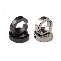 3 pcs/lTop Quality Anti Allergy 316L Titanium Stainless Steel Men Women&#039;s Round Clip Earrings Ear Cuff Hoop Non Piercing Clip on Ear Jewelry