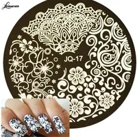 Skönhet blomma stil Bilder för tryck Nail Art Stämpling Nail Art Plates Mallar Stencils Manicure Stying Tools