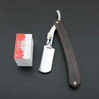 Sıcak satmak Lyrebird düz Jilet parlak gümüş Siyah kolu Değiştirilebilir bıçak tıraş Basit paketi YENI