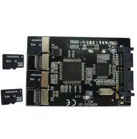 Scheda multi micro SD per micro SATA Adapter Card 1,8 "HDD Case con convertitore SATA RAID 4 TF a 16 PIN