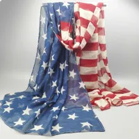 대형 직무 스타일 빈티지 100 % viscose 미국 국기 스카프 여성 미국 국기 shawls와 스카프 sfj001
