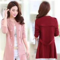 2022 New Fashion Autumn Spring Women Sweater Cardigans Casual Warm Long Design Female Knitted Coat Cardigan Sweater Lady