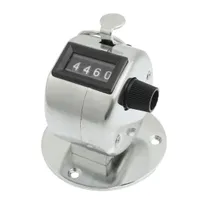 Round Base 4 Hand Tally Counter Digit Manual Hand Tally Mechanical Palm Click Counter