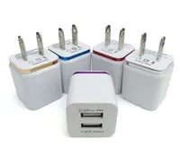 Home Dual Wall Charger Adapter US EU Plug 2.1A AC Power 2-poort voor iPhone Samsung Galaxy Note LG Tablet iPad