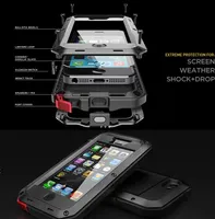 サムスンギャラクシーS5 S7 Edge Note 5 Power Gorilla Protect for iPhone x 6 6s 7プラス電話カバーのためのアルミニウムガラス耐衝撃防水ケース