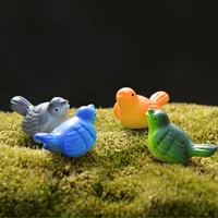 Mini Birds Mini Landscape Fairy Garden Decor Miniatures Bonsai Terrarium Figurines Gnomes Art Resin Crafts House Roof