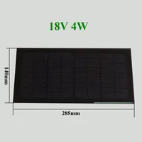 10PCS単結晶エポキシ樹脂小さな太陽光発電パネル18V 4W 285x140mm for 12Vバッテリー