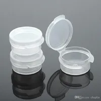5G PP Round Clear Jars con coperchi per balsami per labbra, creme, trucco, cosmetici, campioni, unguenti e altri prodotti di bellezza