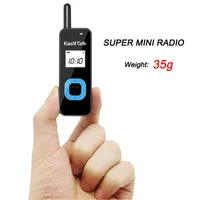 Super Mini Mini Walkie Talkie FMini Walkie Talkie Funkgerät EasyTalk ET-M1 UHF 400-480MHz 22chs 0.5 - 2 kms Small Two Way Ham Radio PMR 446 handfunkgerät (2er set, Schwarz)