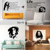 Bob Marley Citazioni Wall Sticker Vinyl Decalcomanie Citazioni Poster Wallpaper Wall Stickers Home Decoration Spedizione gratuita