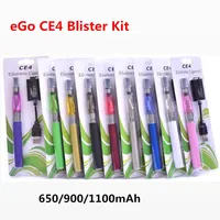 Kit di sigarette elettroniche eGo CE4 con 650/900 / 1100mAh Kit di avviamento eGo-T 1.6ml CE4 Clearomizer eVod MT3 e sigarette Kit penna Vape