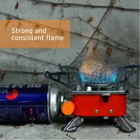 2017 Outdoor 4000BTU Automatic Piezoelectric One Burner Gas Stoves Four Square Picnic Camping Backpacking Cook Stove