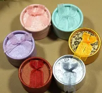 Mix cor Rodada arco anel caixa de jóias belos anéis brincos pequenos caixas de jóias caixas de embalagem de jóias em qualidade superior 5.5 * 3.5 cm