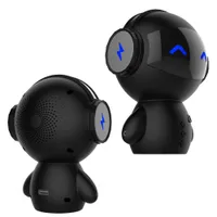 Portable Mini Robot Shaped 3 i 1 Multifunktions Bluetooth-högtalare med Power Bank Support TF-kort MP3-spelare Handsfree Call Aux-In Subwoofer