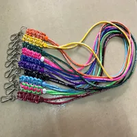 best cheap price braided rope lanyard keychain strap Outdoor fashion