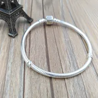 Pulsera de plata Stirling Auténtica 925 Sterling Silver se adapta a europeo Pandora Jewelry Charms Beads Andy Jewel 590702HV