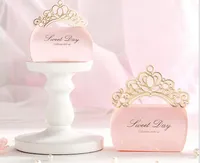 Pink Laser Cut-out Baby Shower Favor Gift Candy Box Gift Boxes for Boy Girl Birthday Party Favors