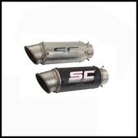 Silenciador de tubo de silenciador de escape de motocicleta universal de 51 mm / 60,5 mm con extractor DB extraíble