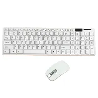 Mini Ultra Slim Wireless 2.4GHz keyboard and Mouse Kit For Desktop Laptop PC Black and White option
