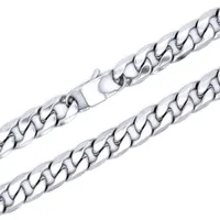 100% roestvrijstalen ketting Masculine Curb Chain Cyberpunk Sieraden 6mm Breedte 18-36 inch 45cm-90cm