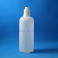 120 ml 100 stks / partij LDPE Plastic Dropper Flessen met Kinderdicht Safe Caps Tips E Sapfles Match korte tepel