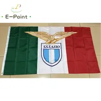 Italië S.S. Lazio Spa 3 * 5ft (90 cm * 150cm) Polyester Serie Een vlag Banner Decoratie Flying Home Garden Flag Feestelijke geschenken