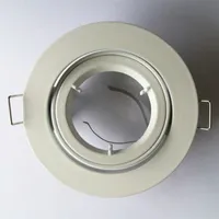 3 Zoll-Druckguss-Aluminium MR16 GU10-Decke-Deckenstößel-Montagehalterung eingefügte Lichthalterung mit weiß gebürstetem Nickel-Finish