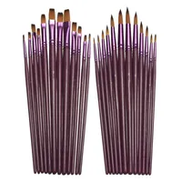 Verschiedene Größenkünstler Fine Nylon Haarfarbe Pinsel Set für Aquarell Acryl Ölgemälde Pinsel Zeichnung Kunst Supply 12pcs / set x 20 Set