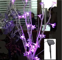 Güneş LED Kiraz Çiçek Işıkları Ağacı Dalları Işıkları Lambalar Aydınlatma 50cm
