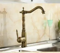 Аксессуары для улучшения дома Античный латунный кухонный кран 360 поворотной ванной бассейна раковины смеситель кран