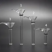 Glass Stem Slider Funnel For Hookahs Downstem Bowl with Handle