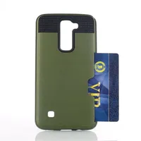 Armor TPU+PC Hybrid Brushed Credit Card Slot case COVER FOR FOR LG G6 G5 K4 K5 K7 K8 K10 LS770 LS775 LV1 LV3 LV5 X SKIN X POWER X STYLE HX