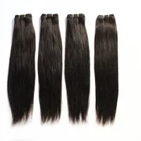 100 Menschenhaar-einschlag brasilianische gerade Bundle-Haar-Verlängerungen # 1B Black # 2 # 8 Brown # 613 Blonde Mix Längen brasilianische Haar-Webart 12 "-24"