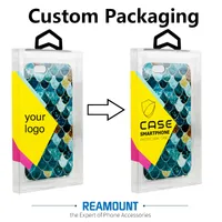 Großhandels-Einzelhandels-DIY kundenspezifisches LOGO transparentes PVC, das bunten Aufhänger-Kasten für iphone 7 7 plus Handy-Fall mit innerem Behälter verpackt