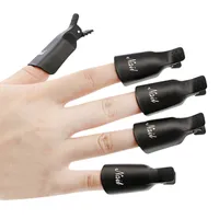 Toptan-5 adet / takım Plastik Akrilik Nail Art Kapalı Islatın Klip Kapağı UV Jel Lehçe Remover Wrap Aracı Sıvı Tırnak için Vernik Kaldırma için