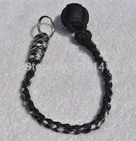 Free Shipping Paracord Monkey Fist keychain 1&quot; Steel Ball Self Defense ,is Handcrafted in China!