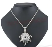 Noosa Snap bouton collier tortue pendentif avec strass Fit 18 MM 20 MM NOOSA morceaux gingembre Snap bouton mode bijoux cadeau pour les femmes