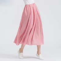 Zomer rokken strand stijl 2017 nieuwe collectie rokken elastische taille fancy vrouwen jurk goedkope gratis verzending roze, rood, wit, zwart, marine
