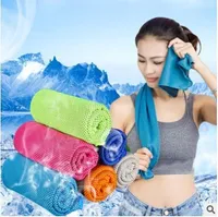 Лето прохладный полотенце упражнение фитнес пот лед полотенце Спорт на открытом воздухе холодные полотенца гипотермия ПВА льда мочалкой 90 * 30 см для детей взрослых