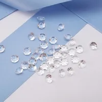 Vente de dégagement - 10 couleurs 5000pcs 6.5mm (1 carat) Diamond Confetti Acrylic Beads Table Table Dispersion pour Centerpieces Vase Filleurs Décor de mariage