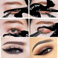 Hot Beliebte Einfache Lidschatten Eyeliner Bilden Werkzeuge Cat Eyeliner Schablone Kit Makeup Card Template