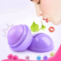 Makeup Round Candy Color Увлажняющий увлажняющий бальзам для губ натуральный завод сфера губы блеск губной помада Фруктовые украшенные сферические
