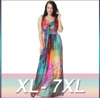 여성 여름 Boho 드레스 Vestidos Largos 가운 Femme 비치 드레스 플러스 크기 보헤미안 맥시 드레스 XL-7XL