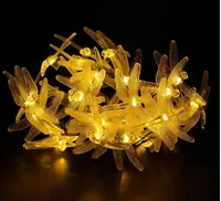 30 LED Solar Christmas Lights 19.7ft 6m 8 Modes Dragonfly Fairy String Lights For Halloween Light Decoration