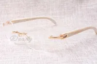 Sıcak satan yüksek kaliteli lüks yuvarlak çerçeve 8100903 doğal beyaz boynuzları moda kişiselleştirilmiş eğlence gözlük boyutunu gözlük: 54-18-140mm