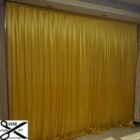 3M high by 3M wide wedding decoration curtain black backdrop color Party Curtain Celebration draps Performance Background Satin Drape wall valance
