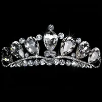 Prachtige Shinny Hoge Kwaliteit Grote Rhinestone Crystal Pageant Tiara Crown Bridal Accessoires Party Princess Queen Headpieces Gratis verzending