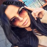 Aloz MICC Merk Zonnebril voor Vrouwen Oversized RICHTLOCHTE FRAME Designer Zonnebril voor Man Retro Heet Brillen Duidelijke Lens UV400 A048