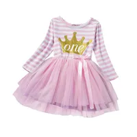 Hete meiden jurken kinderprinses kostuum voor baby eerste verjaardagsfeestje slijtage tutu jurk meisjes kleding