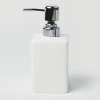 الرئيسية الحمام السيراميك المطهر زجاجة أسود أبيض الفرعية تعبئة زجاجة محلول مربع على شكل ضغط اليد نوع مضخة رئيس مستحلب زجاجة